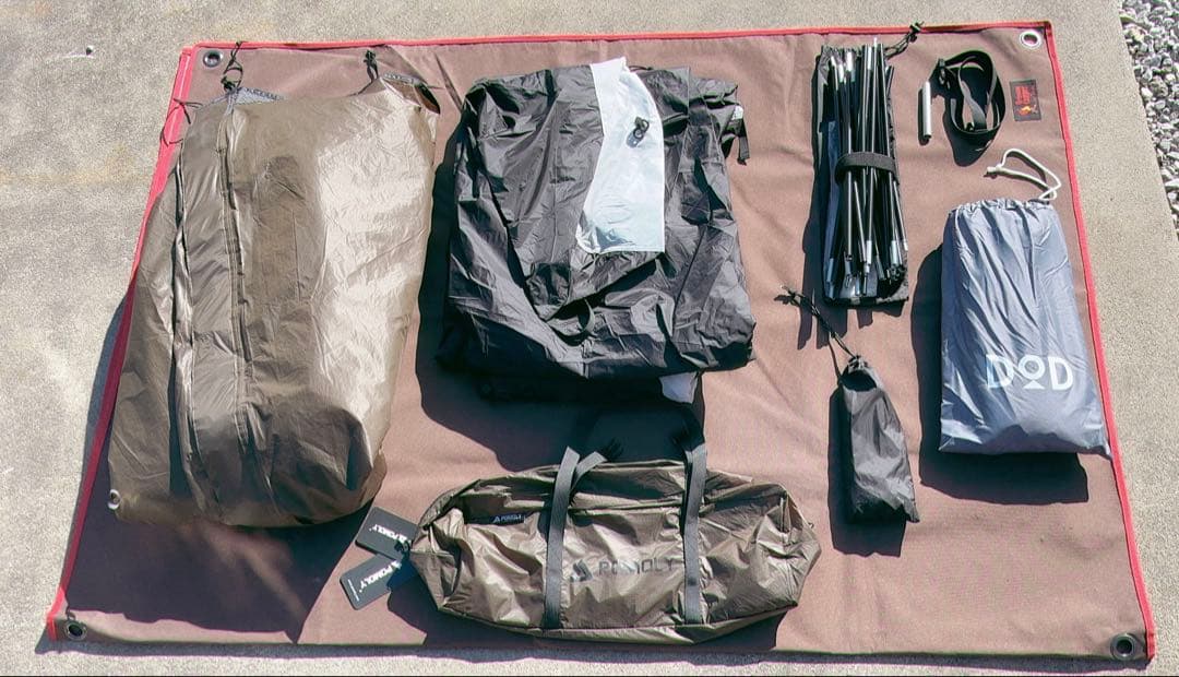 【POMOLY Dune Soloテント】＋【DODグランドシート】セット売り