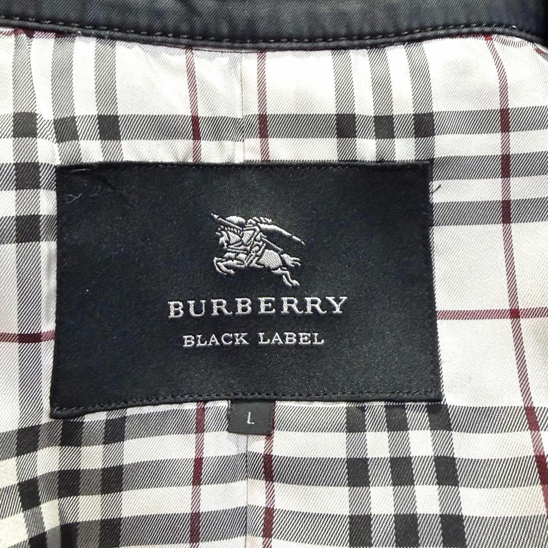 バーバリーブラックレーベル トレンチ ステンカラー ノバチェック ブラック L