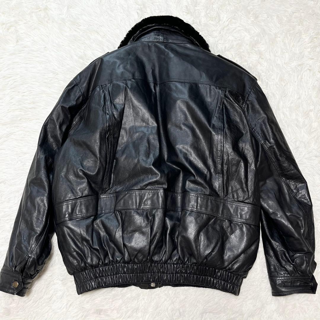 希少✨️本革 ラムレザー ジャケット　ファー ライナー付き　チェキアンラム