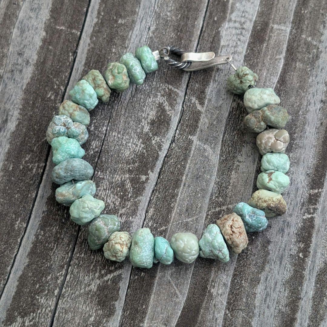 レア！ハンドメイドのブレスレット　ダメイル　damele 　ターコイズ