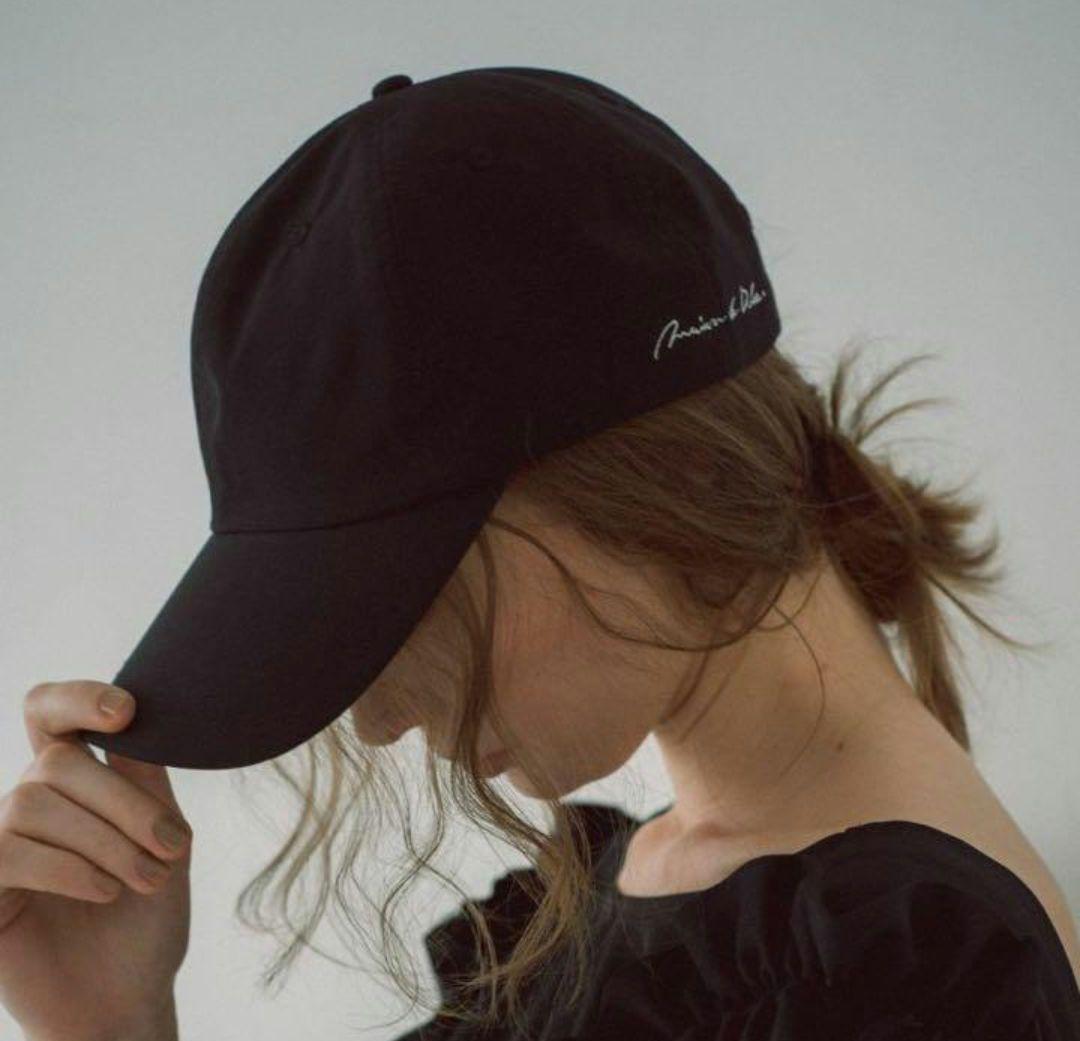 maison de dolce. point cap ブラック　撥水