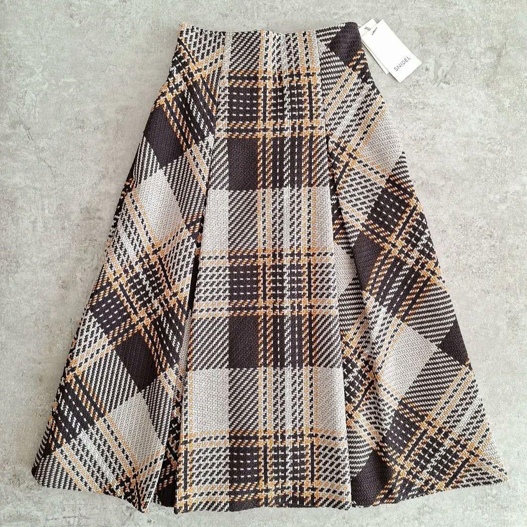 新品　SNIDEL スナイデル ロービング チェック ロング スカート