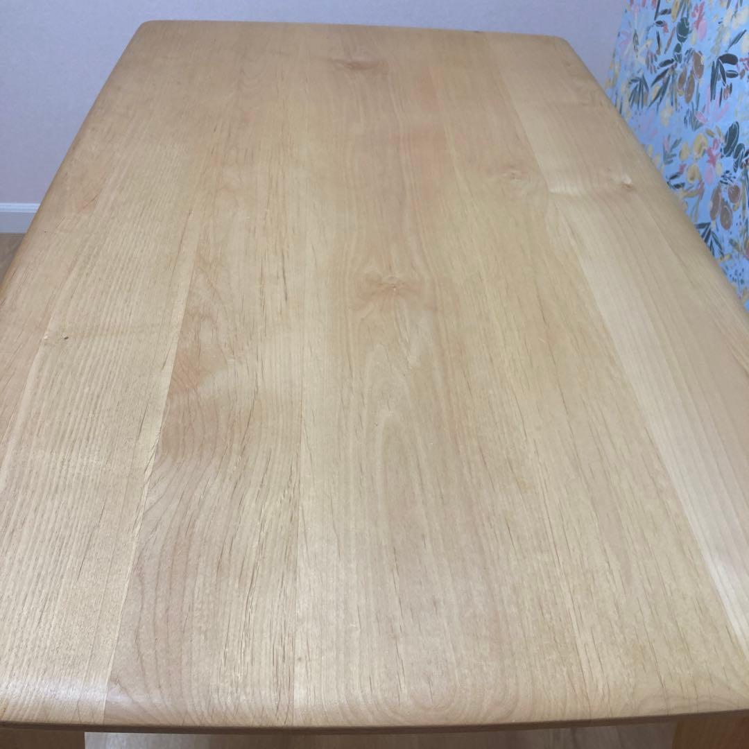 メロン【美品】130cm 長方形ダイニングテーブル
