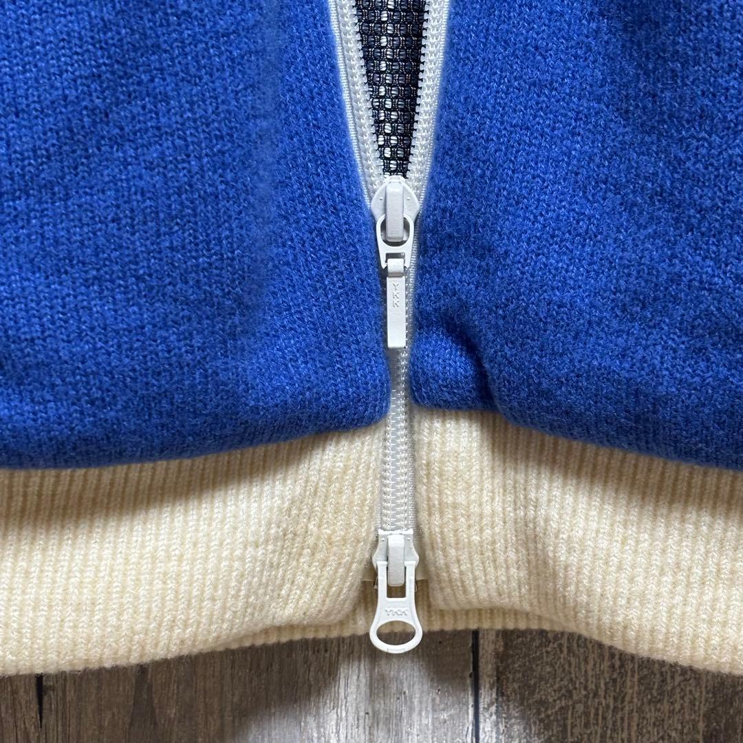 パーリーゲイツ　ニット　ジャケット ジップアップ　裏地あり　ウール混　1