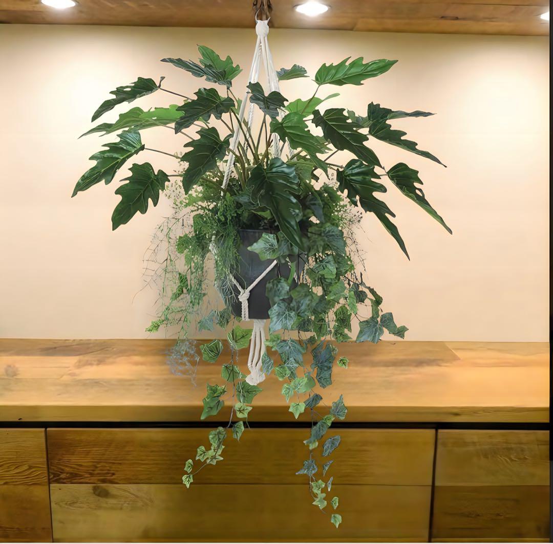 光触媒　人工観葉植物　ウォールグリーン　フェイクグリーン　壁掛けクッカバラ70