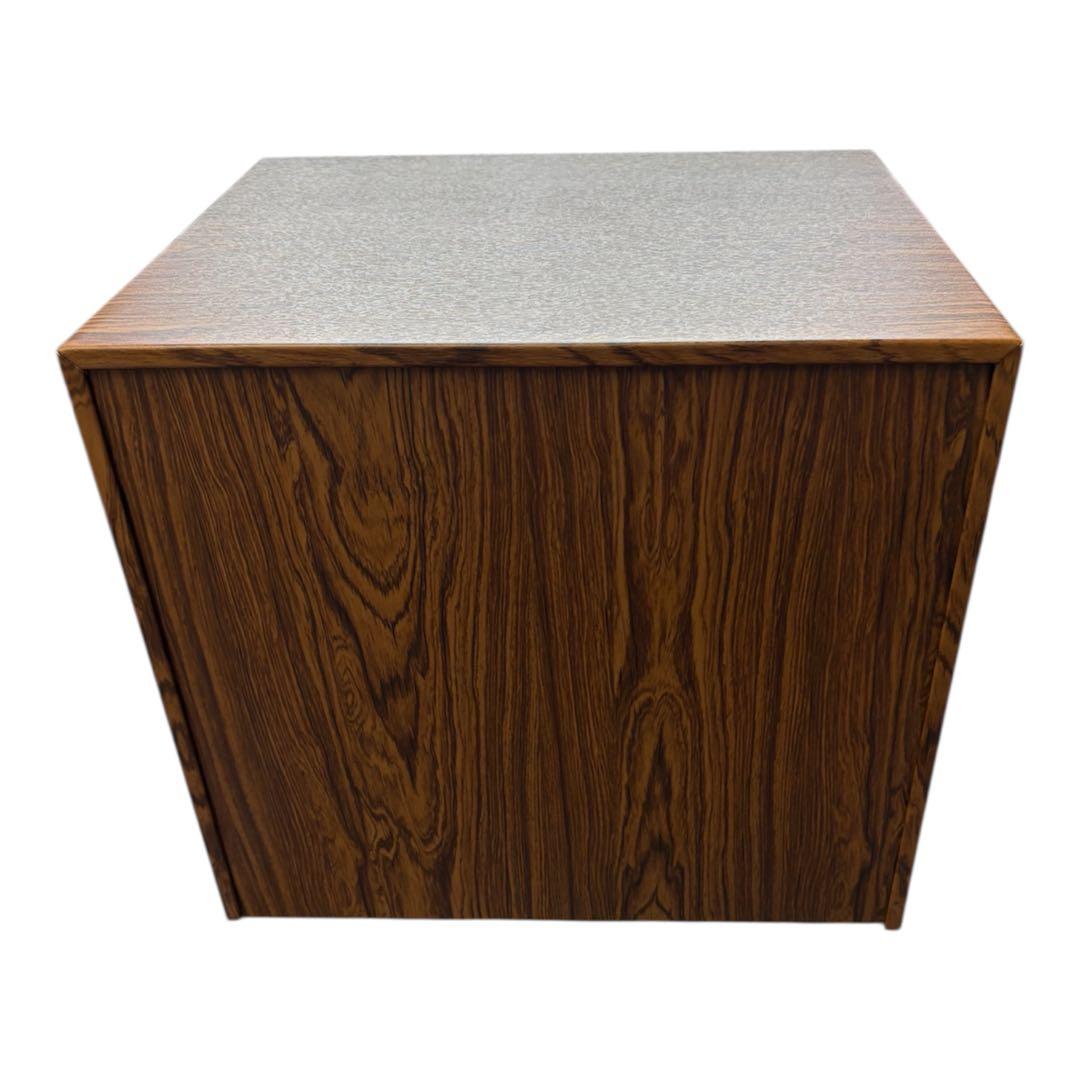 スチール製 レターケース 木目調 ビンテージ ミッドセンチュリー 5段 PLUS