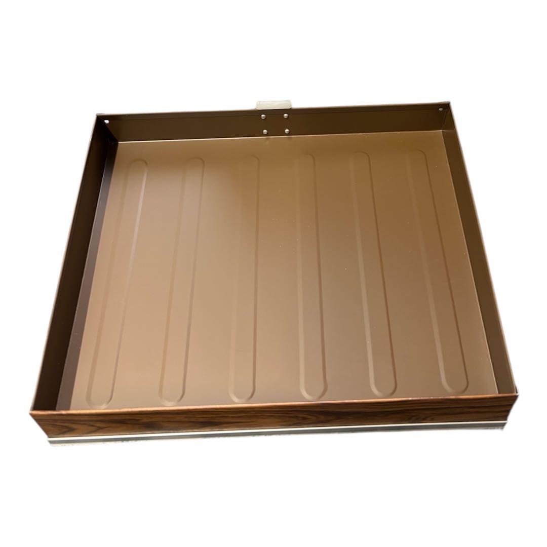 スチール製 レターケース 木目調 ビンテージ ミッドセンチュリー 5段 PLUS