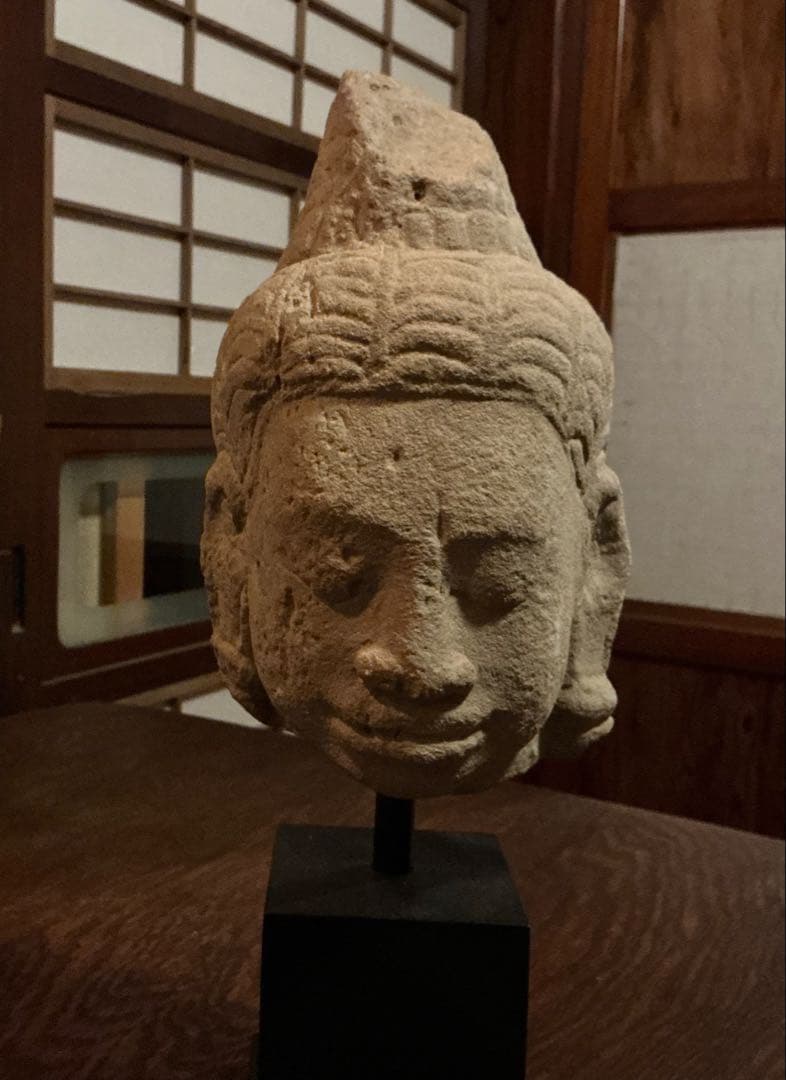 o*0様 クメール彫刻　仏頭