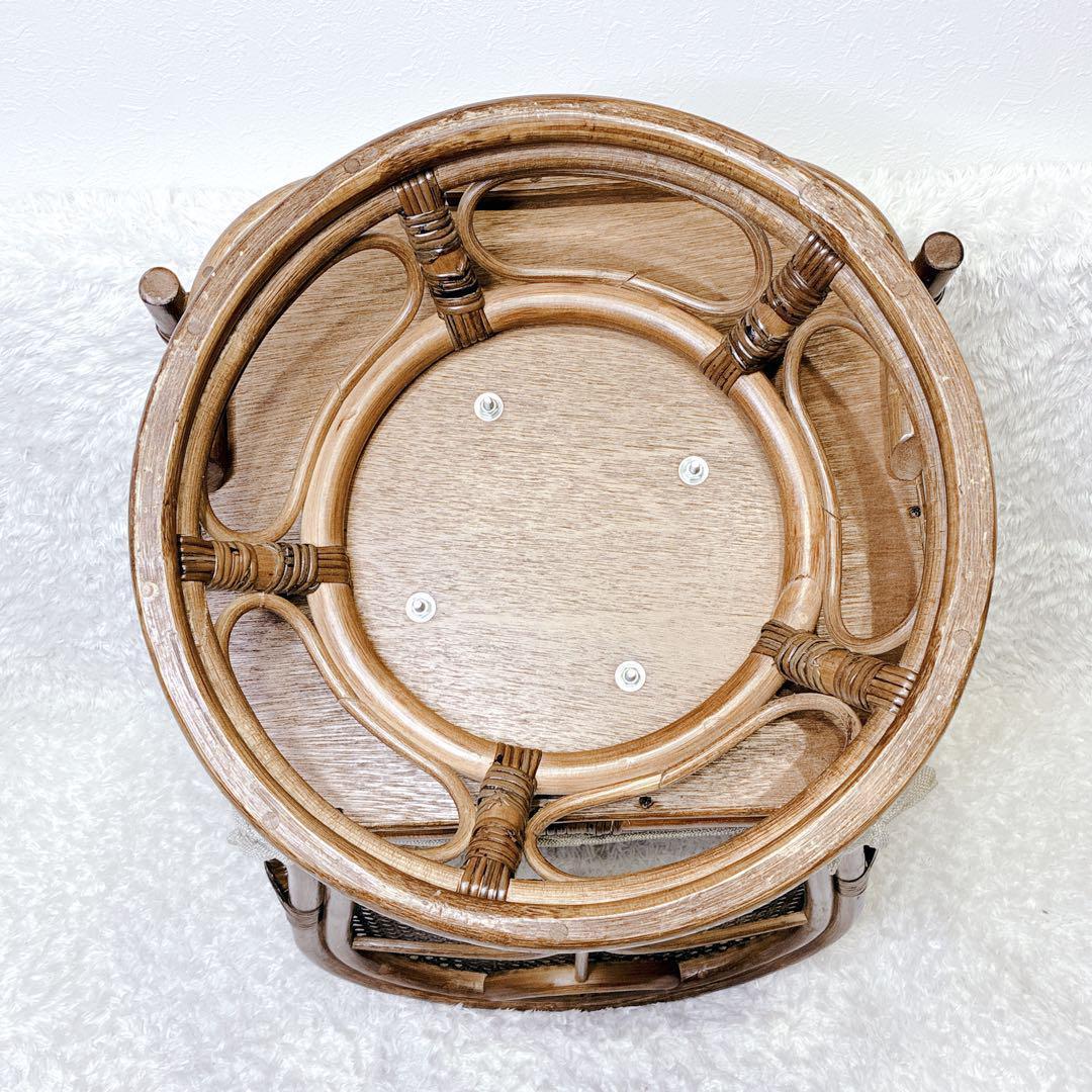 ラタン 椅子 座椅子 チェア 籐 回転