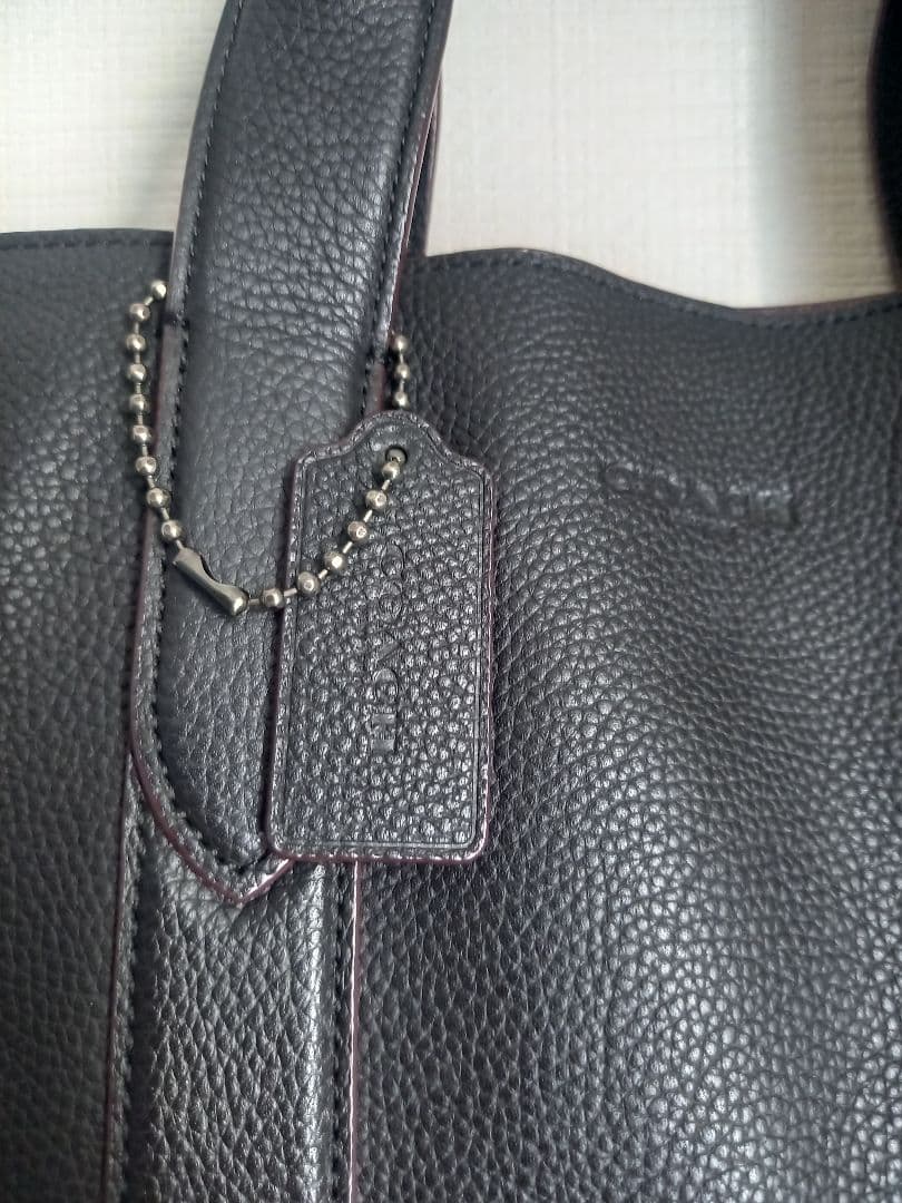 ★美品★coach スクエアトートバッグ　A４黒　ビジネス