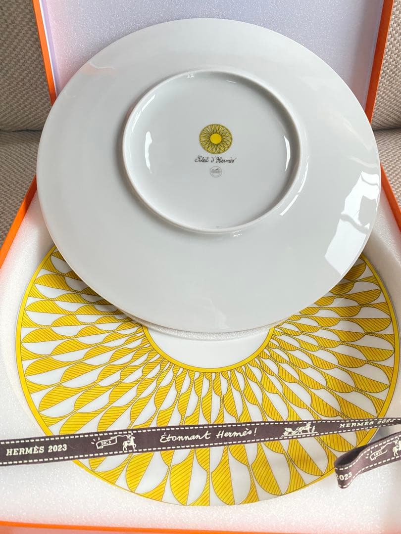 エルメス食器ソレイユドゥエルメスディナープレート2枚新品
