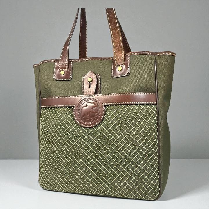 ハンティングワールド サファリトゥデイ トートバッグ グリーン 肩掛け A4