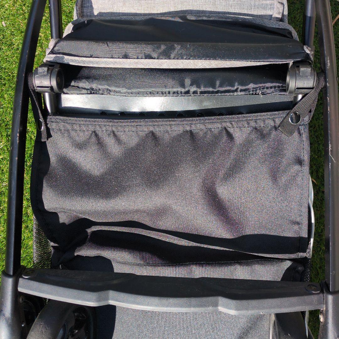2人乗りベビーカー グレー 折りたたみ式