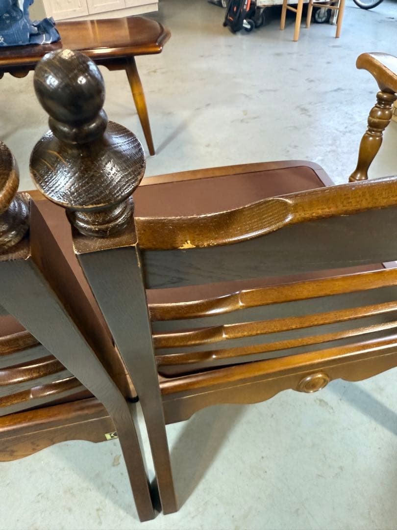 飛騨産業 3人掛けソファ（キツツキマーク）