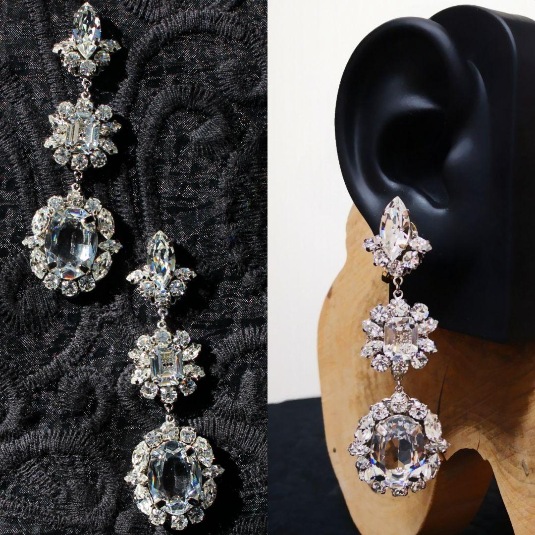 キラキラ ヴィンテージスワロフスキー ゴージャス ブライダルアクセサリー