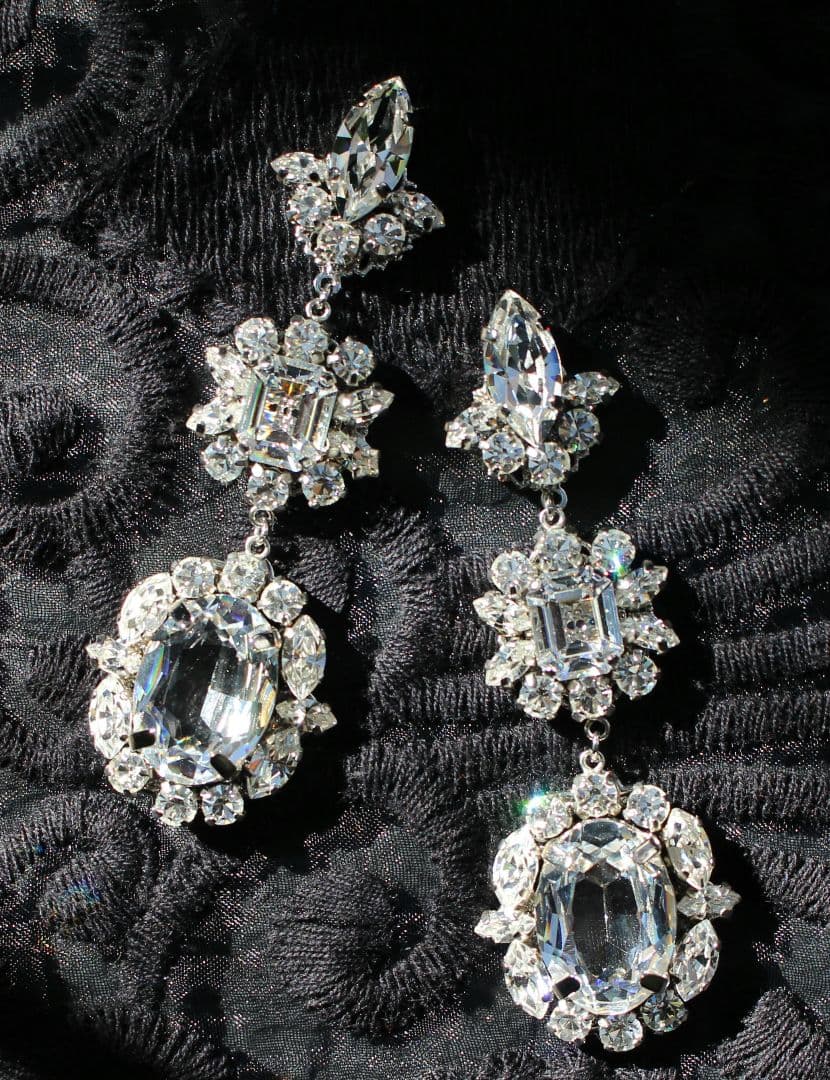 キラキラ ヴィンテージスワロフスキー ゴージャス ブライダルアクセサリー