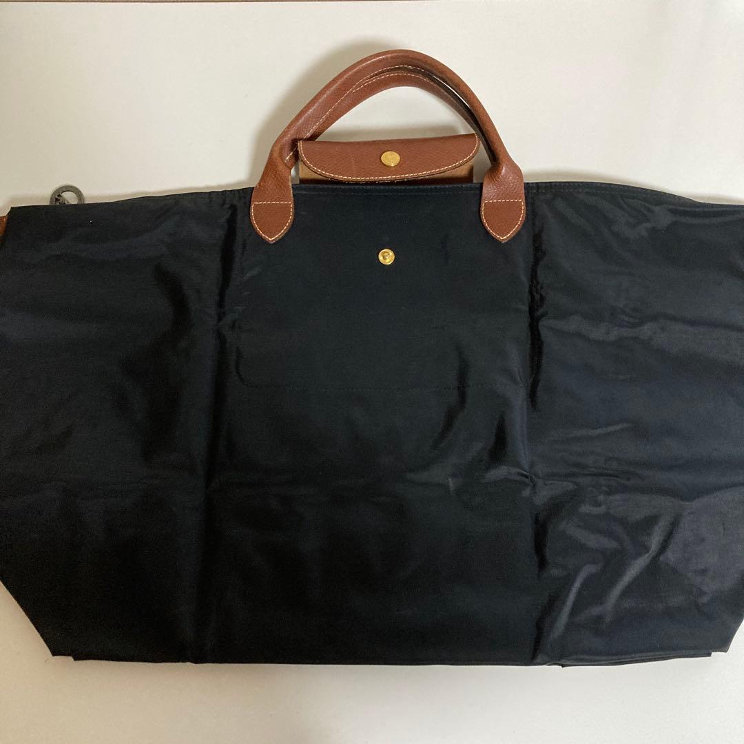 《極美品》ロンシャン　ルプリアージュ　バッグ 折り畳みトラベルバッグ　ボストン黒