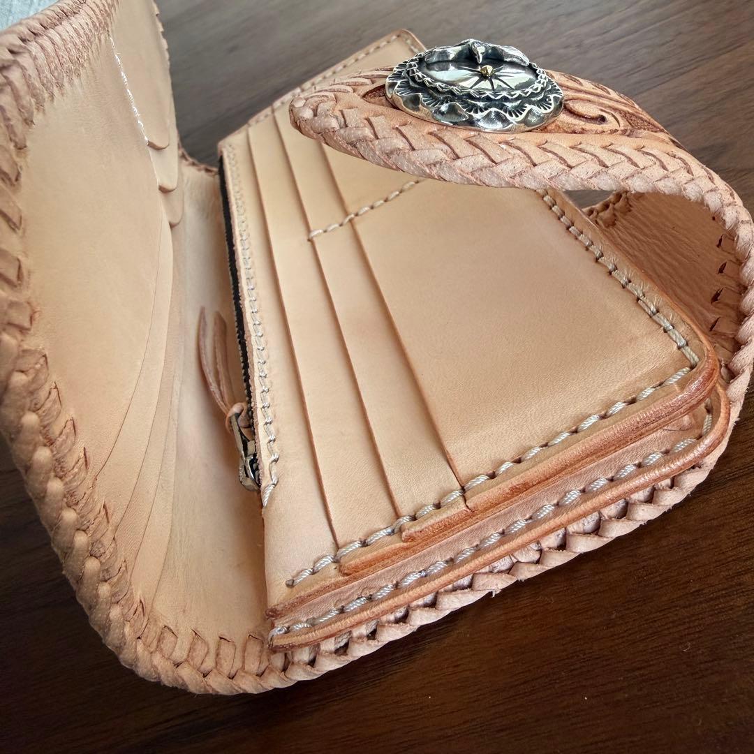 【訳アリ格安品】Carving Wallet イーグル　本革 財布 店頭品　本物