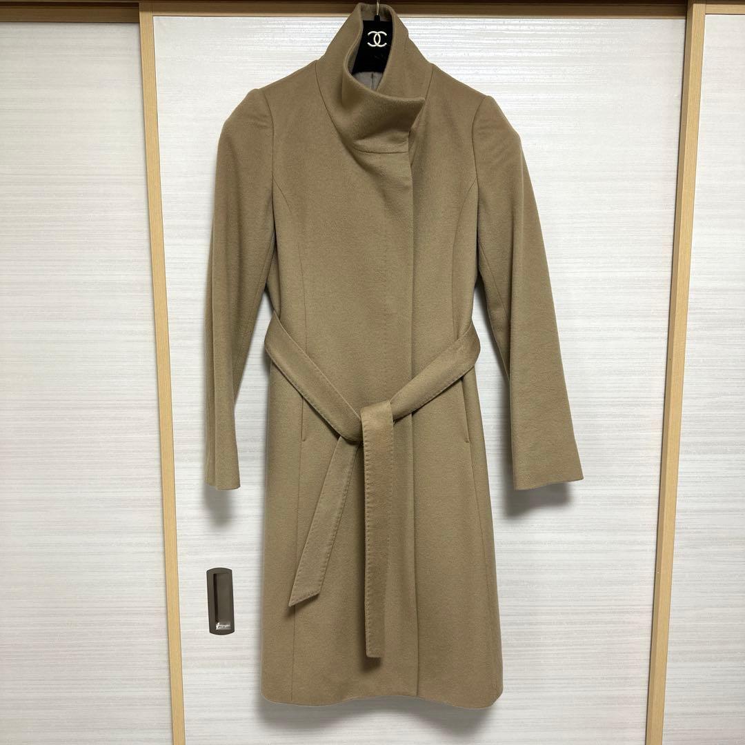 ANAYI アナイ　カシミヤ100% スタンドカラーコート　キャメル　サイズ36
