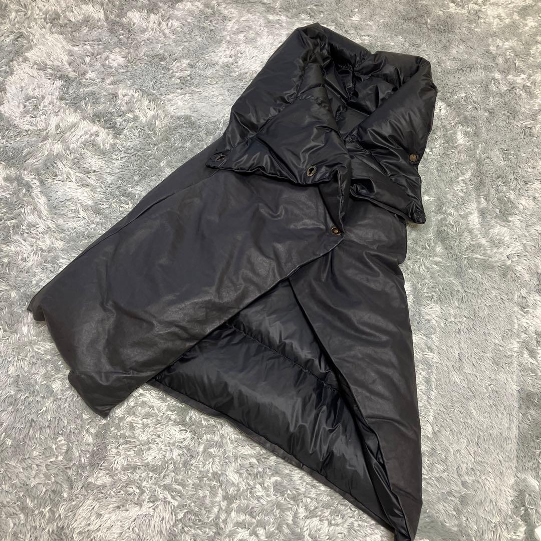 ISAAC SELLAM アイザックセラム ラムスキン ダウンベスト ブラック