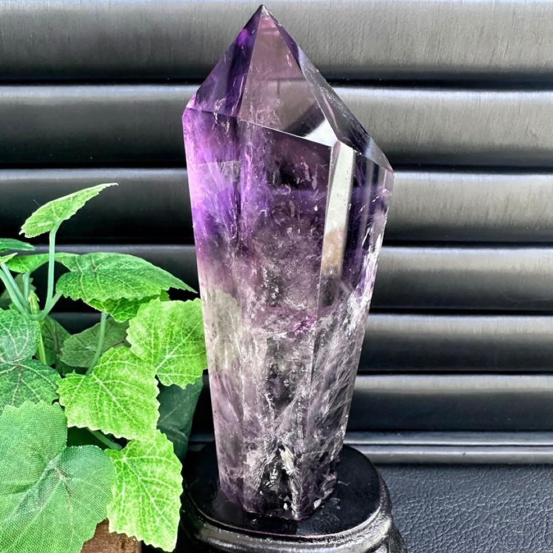 爆レア❗️ファントム☆レインボー☆アメジストナチュラルポイントワンド A1393