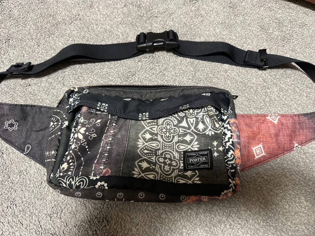 PORTER•NEIGHBORHOOD バンダナ柄 ボディバッグ