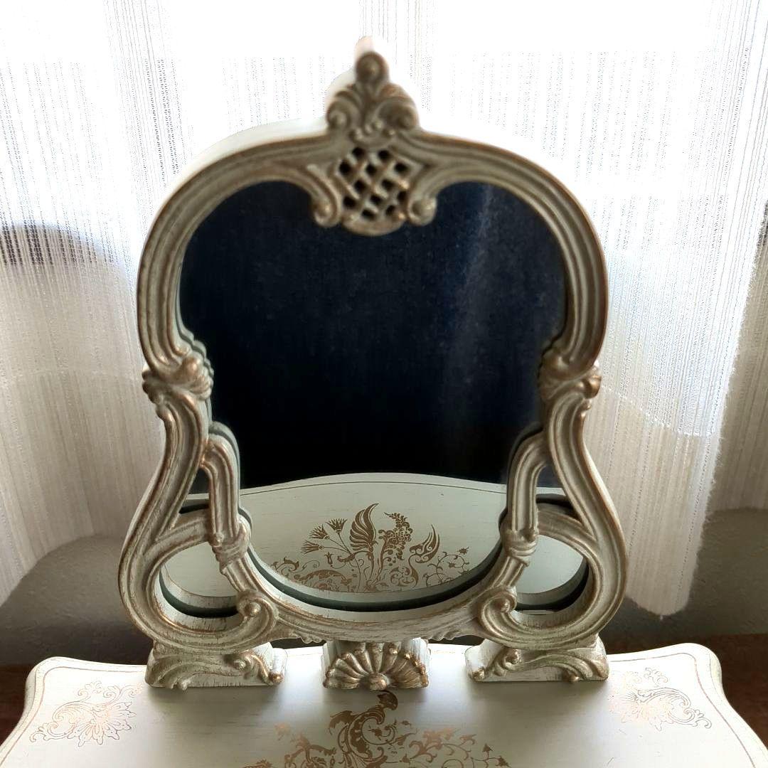 ミニドレッサー ジュエリーボックス クラシックアンティーク 時計 ミラー