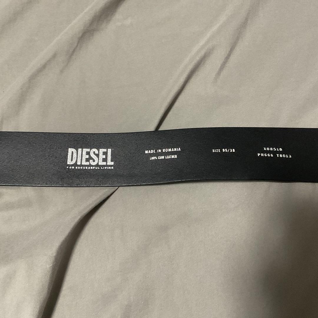 DIESEL ブラック 本革 ベルト 85/34 早いもの勝ち‼️