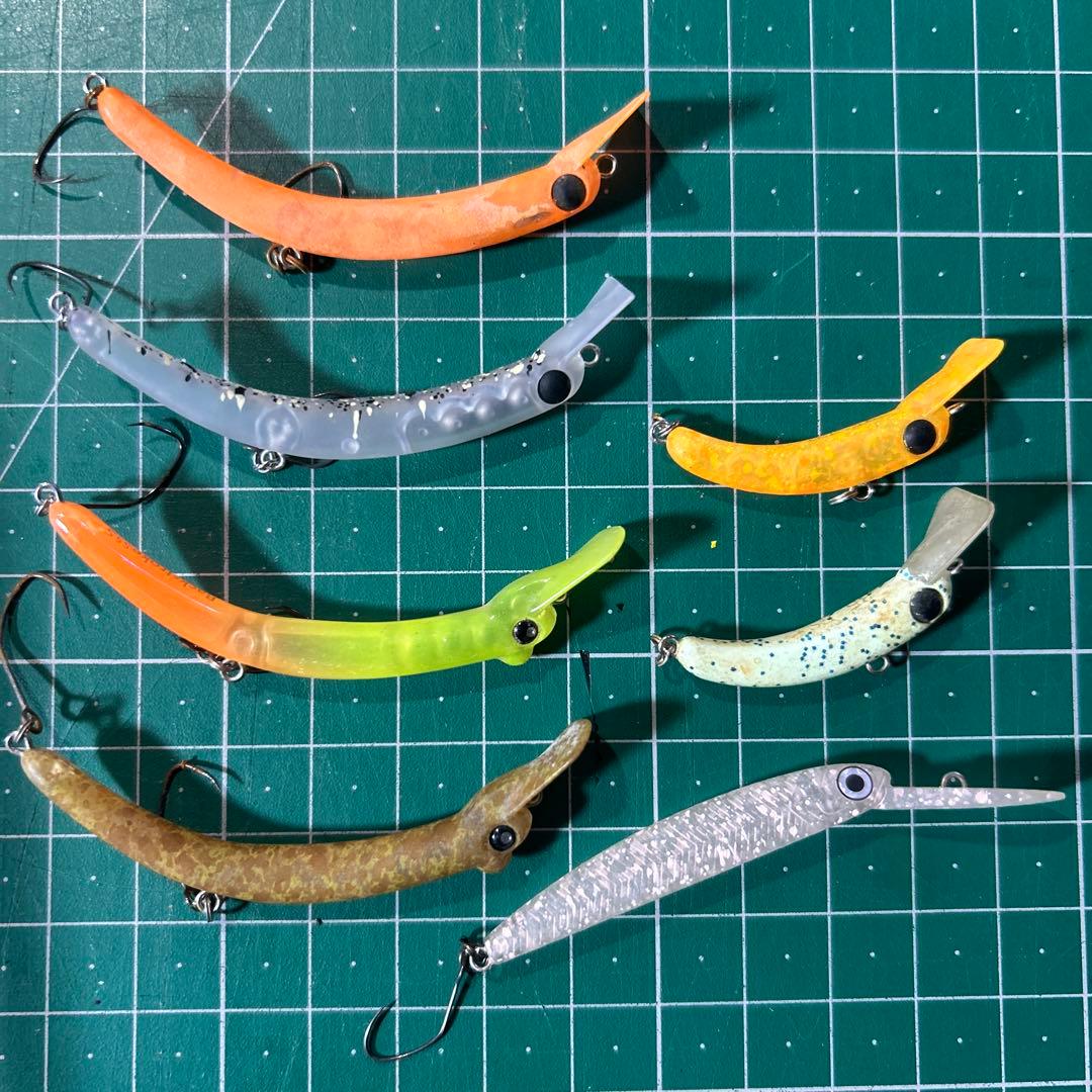 さかさにょろ バックストローク7個セットエリアトラウトフィッシングルアー