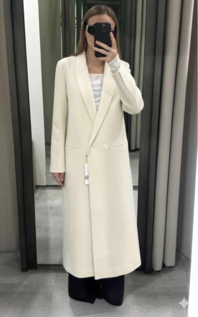 新品ZARA 定価22,990円 ウールブレンド ロングコートM ラスト1点♪