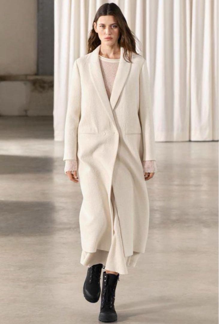 新品ZARA 定価22,990円 ウールブレンド ロングコートM ラスト1点♪