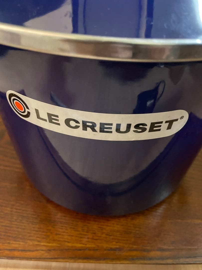 ル・クルーゼ　未使用　ストックポット　寸胴鍋　青
