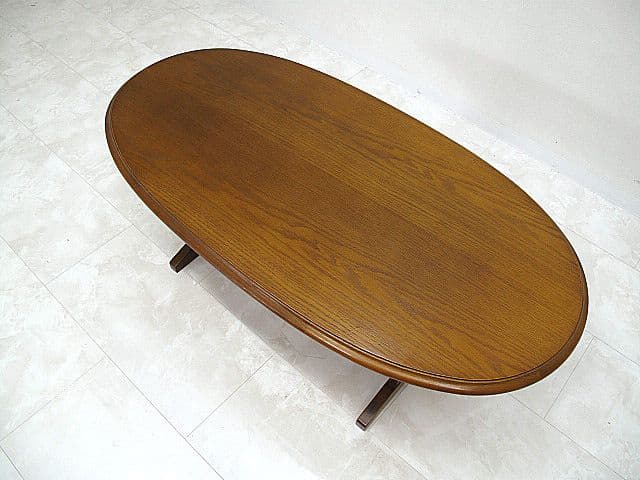 美品三越ブルージュ（現カントリーハウス）オーバル型センターテーブル W118cm