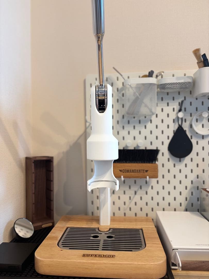 【美品】Superkop エスプレッソマシン、ボトムレスポルタフィルター付