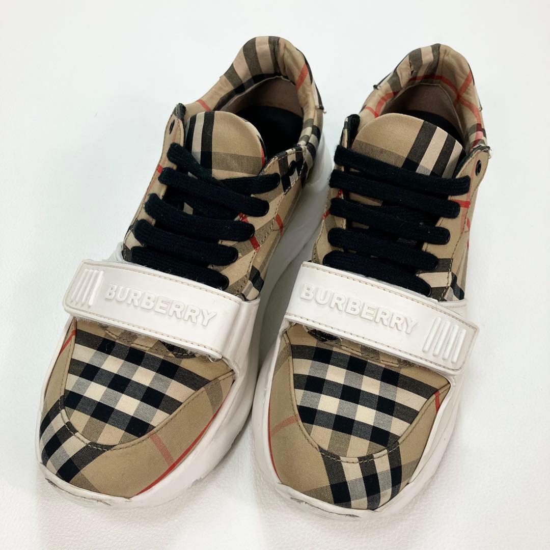 【定価12.5万円】BURRBERY ノバチェック ダッドスニーカー 37