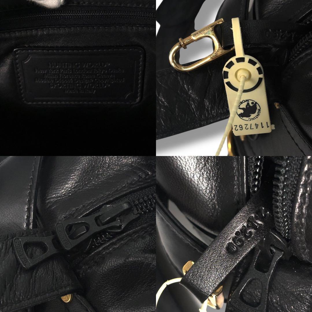 【極美品】ハンティングワールド　ショルダー オールレザー　メッセンジャー　ロゴ