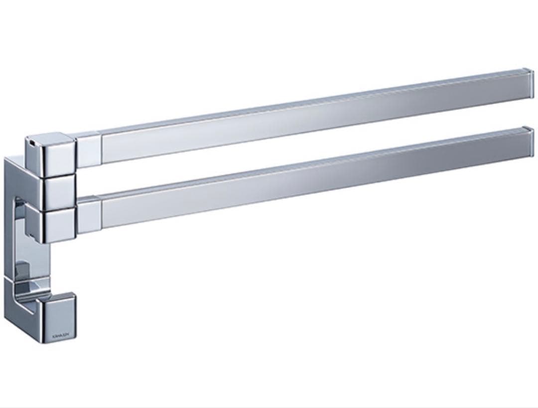 KAWAJUN ダブルタオルレール SE-429-XC 壁付け