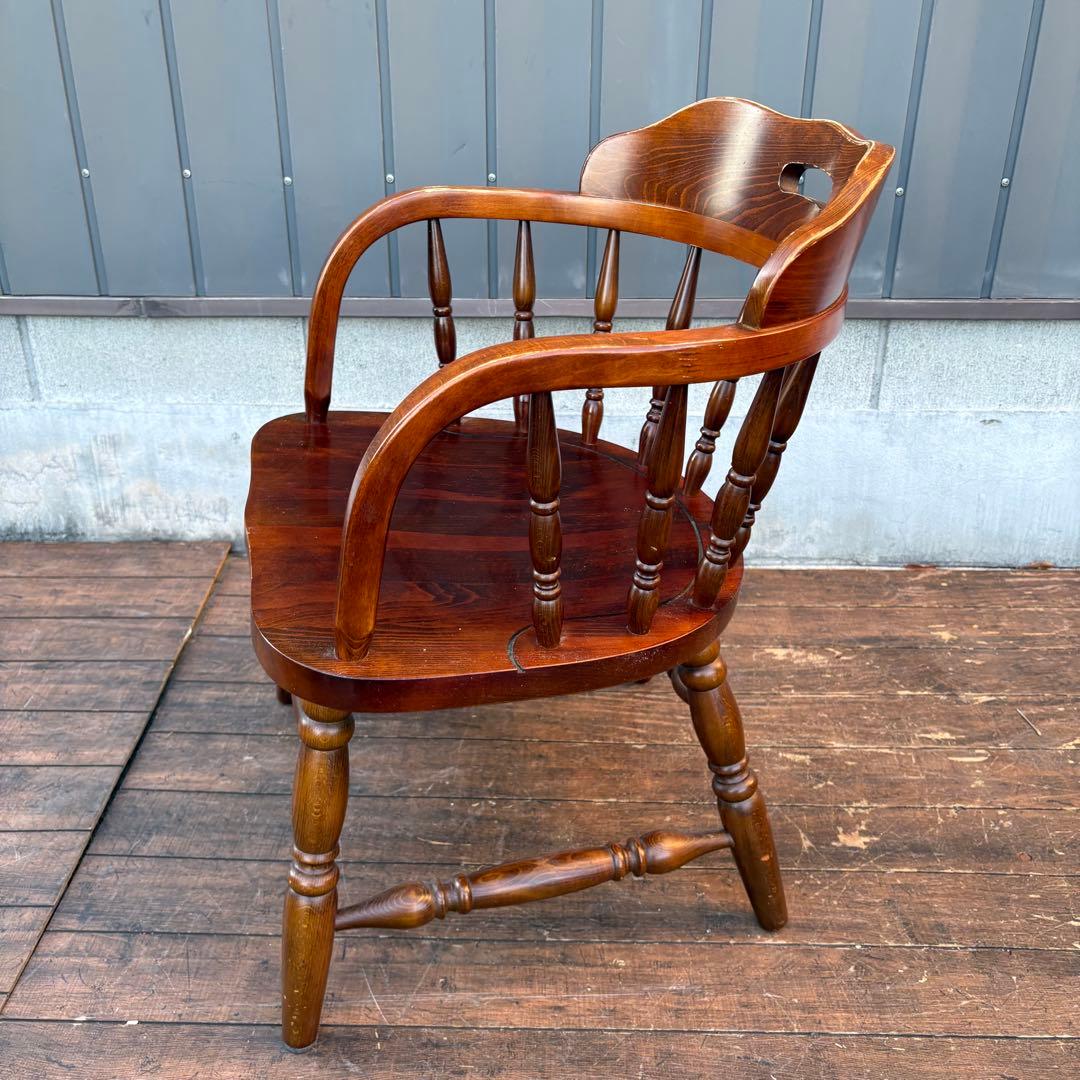 ②昭和レトロ 柏木工 KASHIWA ウィンザーチェア 木製 椅子 アンティーク