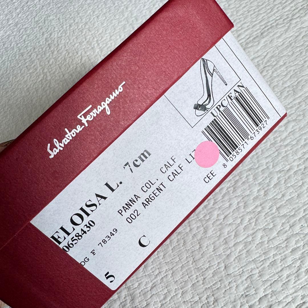 美品 希少 SalvatoreFerragamo ヴァラリボン パンプス ラメ