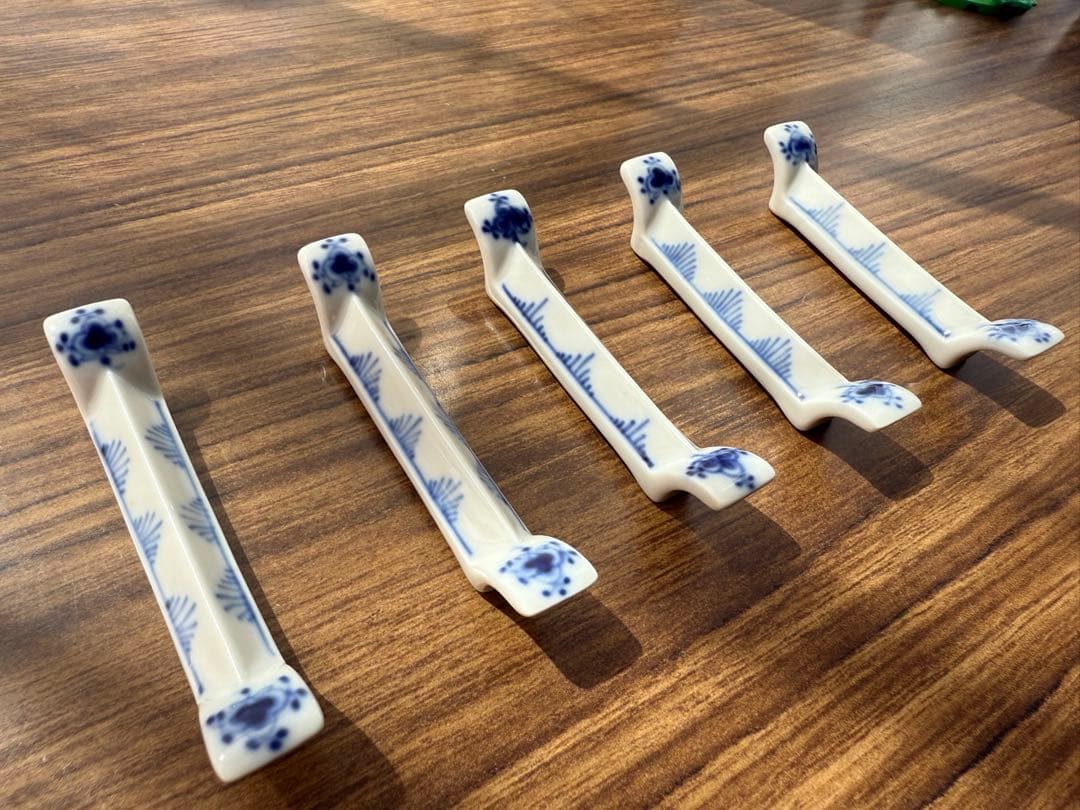   箸置き 5個セット　カラトリー　ブルー