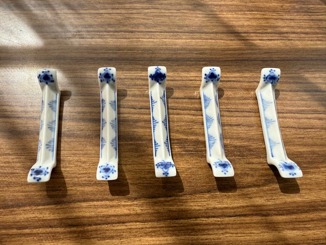   箸置き 5個セット　カラトリー　ブルー