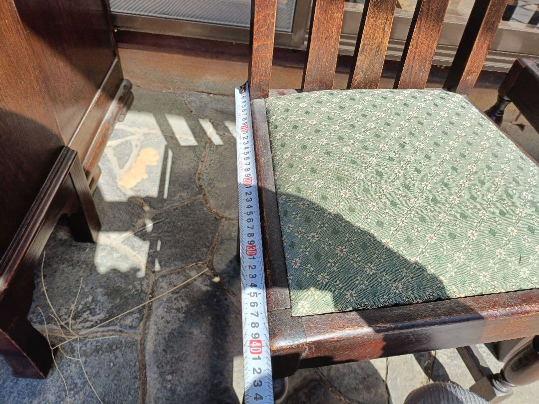 キ*ル様 アンティークチェア イギリス系 木製スラットバック椅子3脚セット