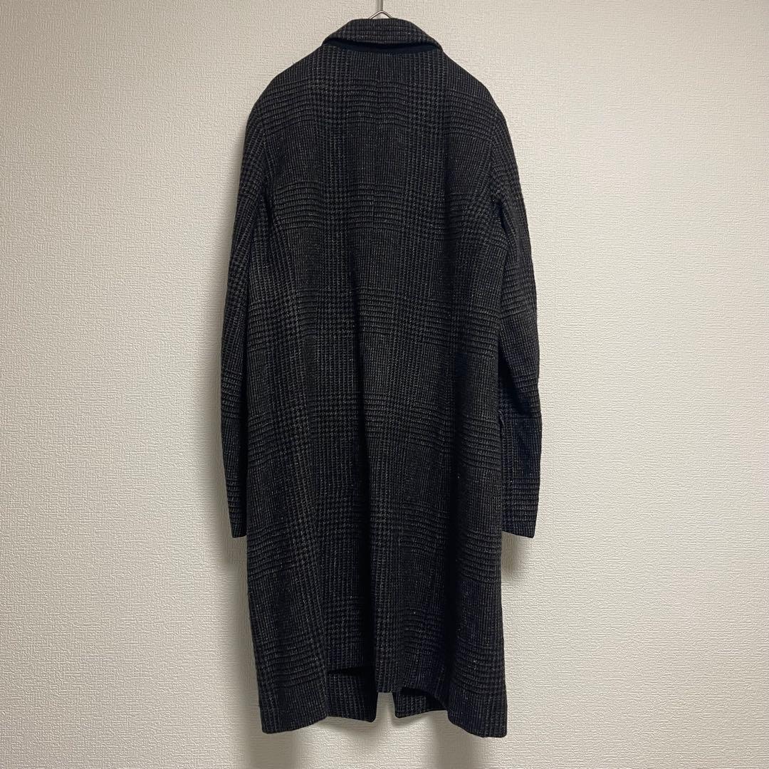 パドカレ Pas de calais アウター コート チェック ウール 麻 綿