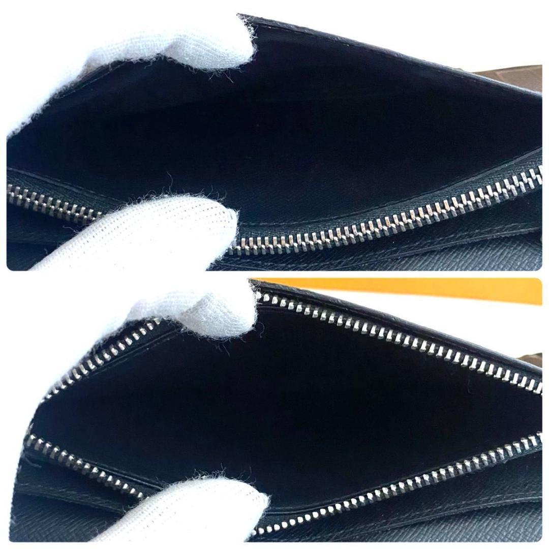 ルイ ヴィトン◎ポルトフォイユ ブラザ エピ ノワール 長財布 ストライプ 黒