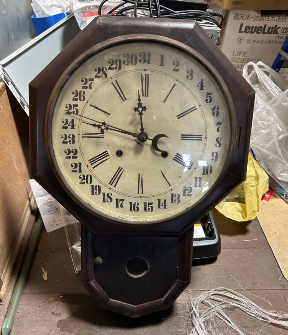 【希少】Wm.L.Gilbert ★八角掛時計 アメリカ製 アンティーク