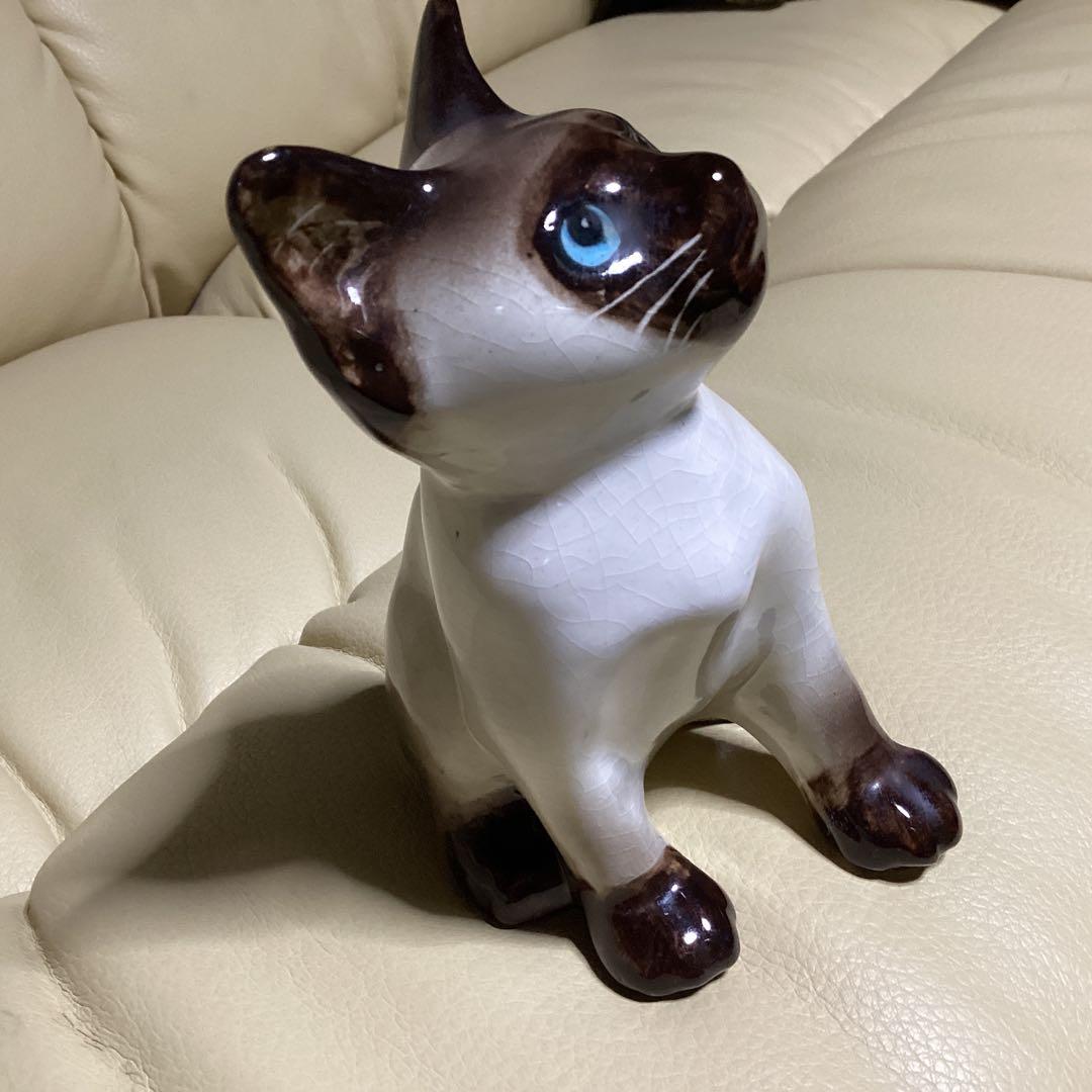 レア　シャム猫 高さ約１６cmケンジントンナンバー12の子　瞳が描かれている