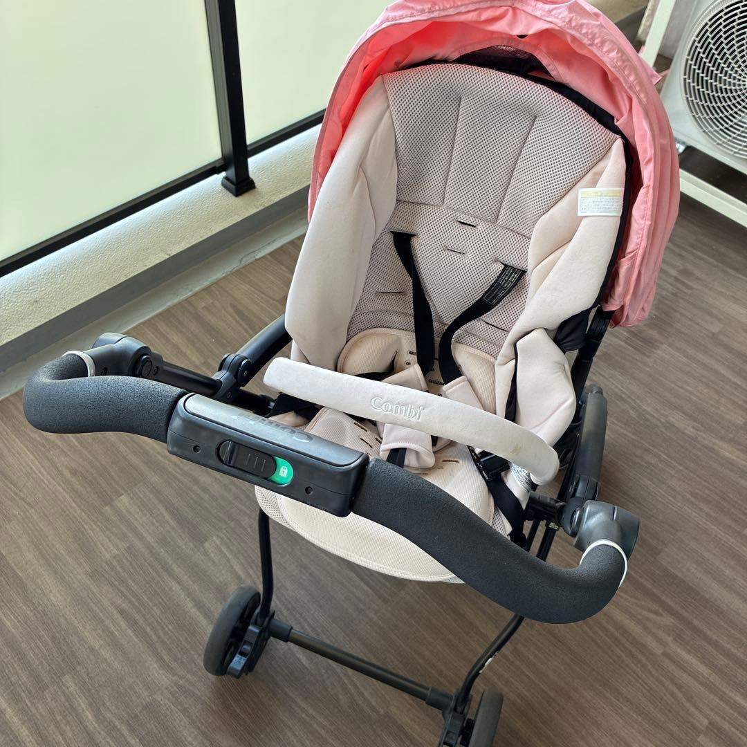 【コンビ高級ライン】ベビーカー combi AttO type-Lライトピンク