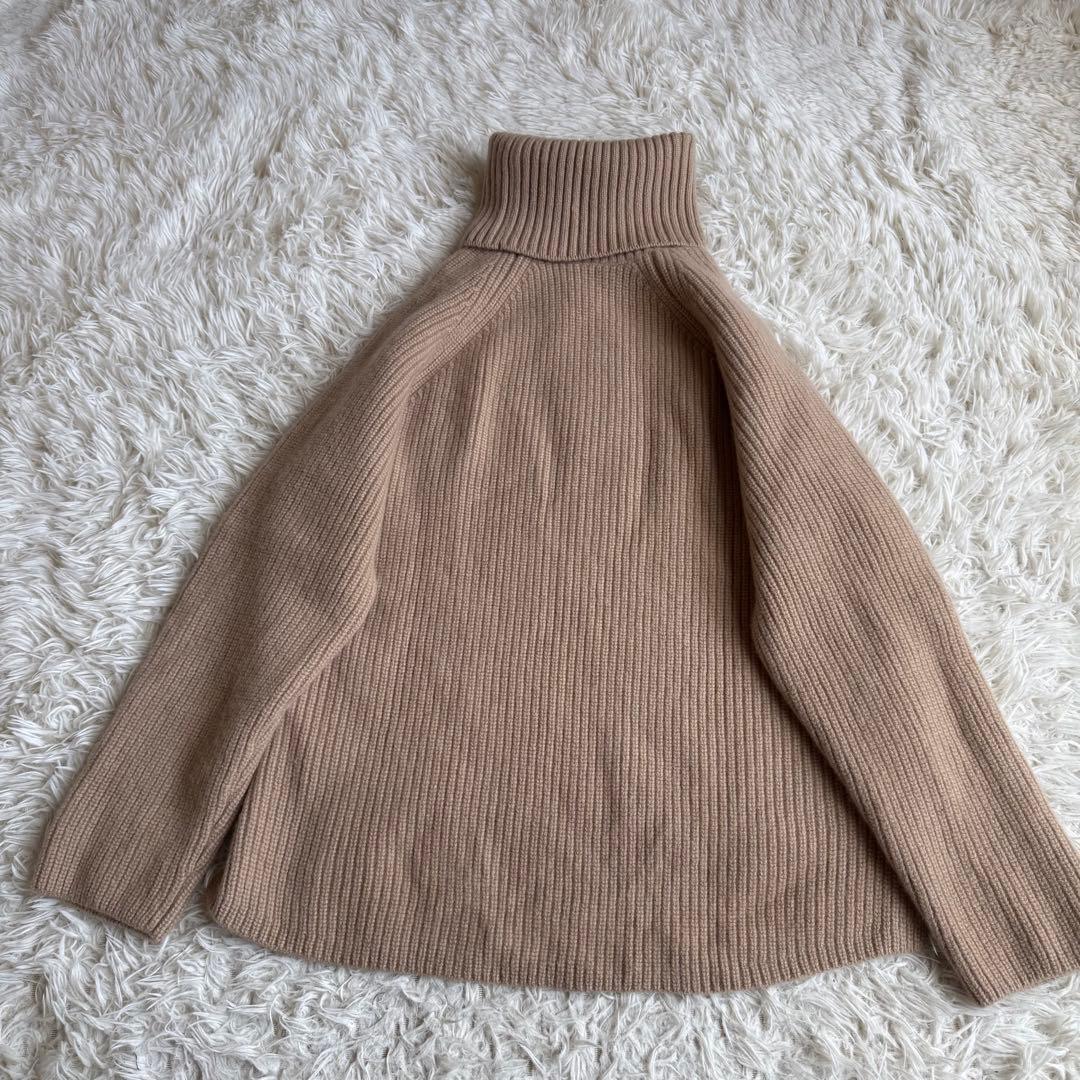 【完売品】アニュアンス ウールカシミヤ タートルニット プルオーバー ベージュ