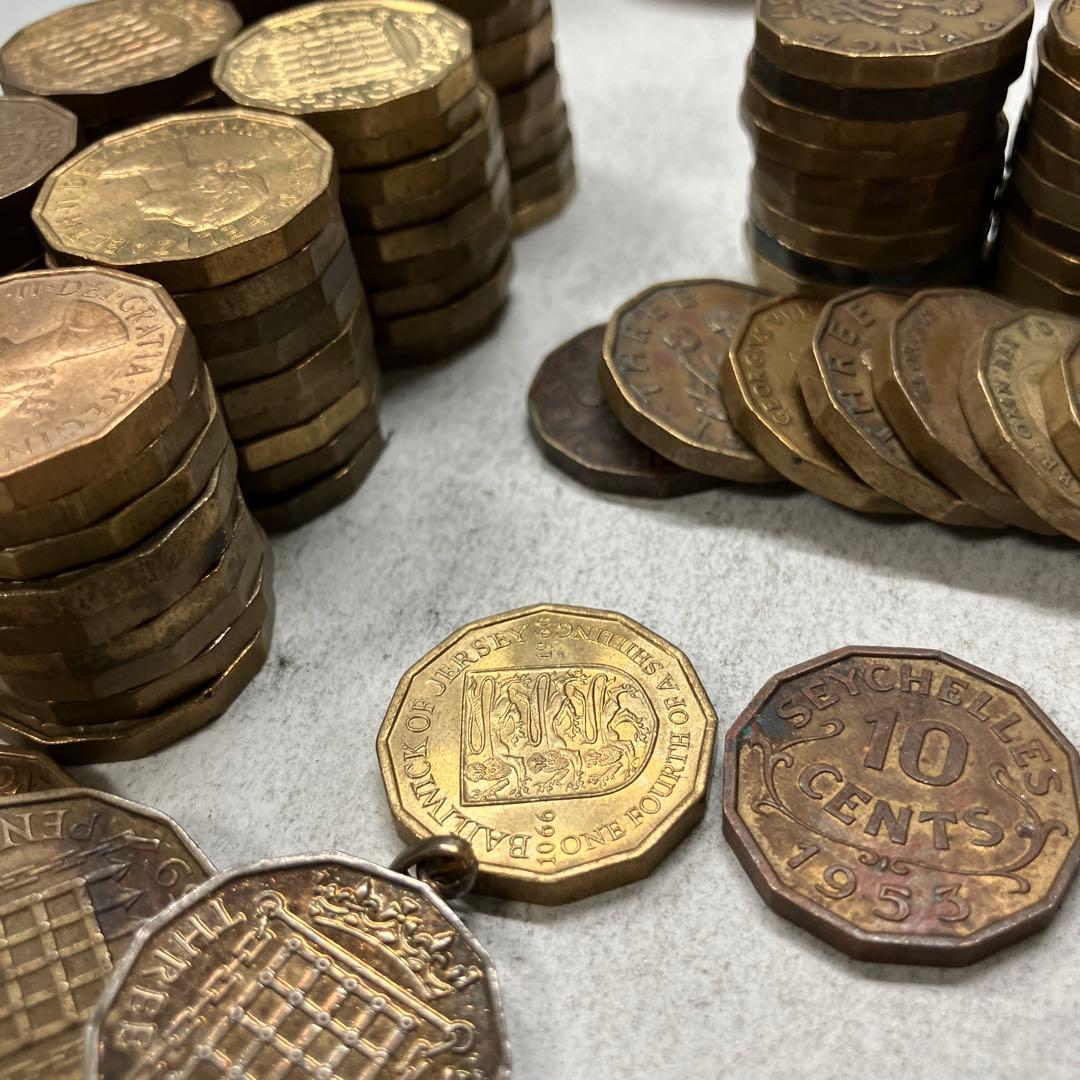 イギリス　3ペンス　ジョージ　エリザベス　硬貨　　まとめ売り