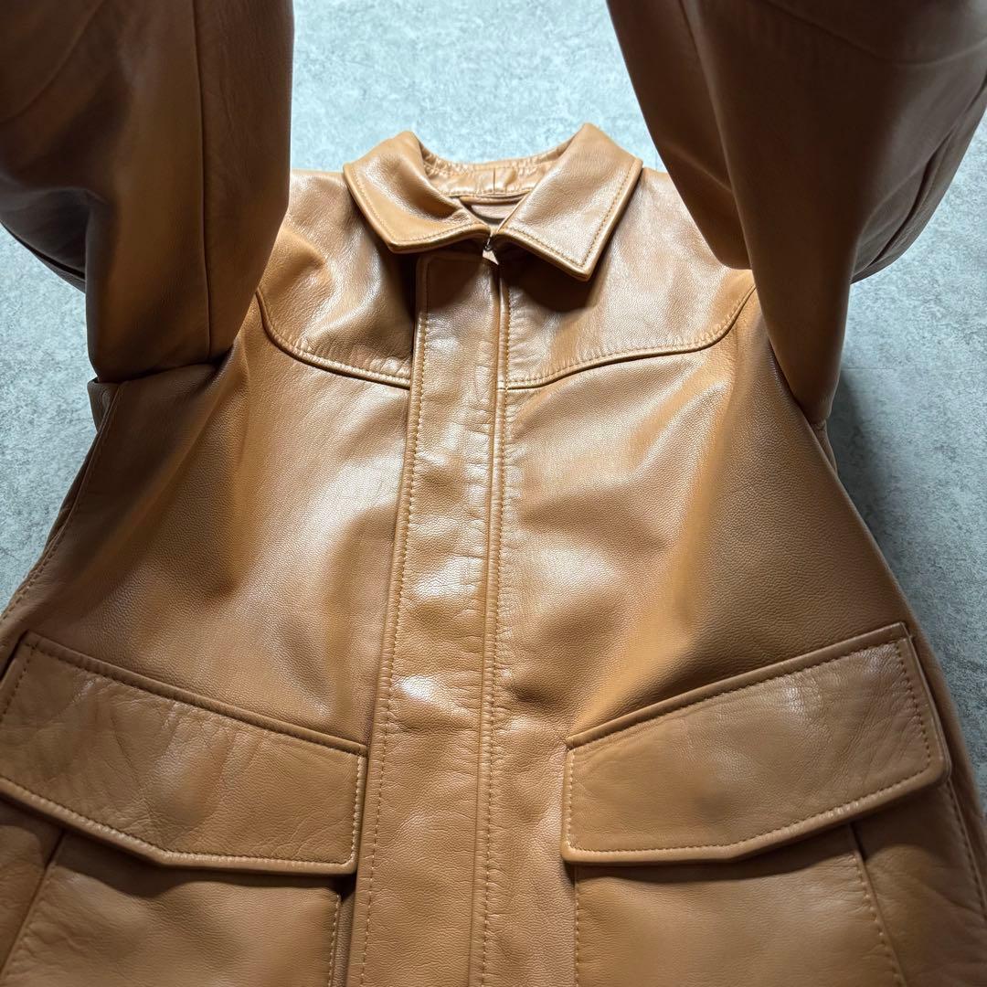 【未使用品】ABAHOUSE S A-2 フライトジャケット　ゴートスキン　短丈